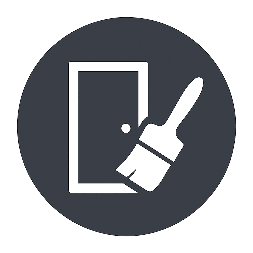 Door and paint brush icon - leads to services page